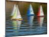 Usa, Washington State, Renton. Remote control sailboats at Gene Coulon Park on Lake Washington.-Merrill Images-Mounted Photographic Print