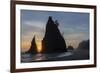 USA, Washington State, Rialto Beach. Sunset on sea stacks.-Jaynes Gallery-Framed Photographic Print