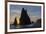 USA, Washington State, Rialto Beach. Sunset on sea stacks.-Jaynes Gallery-Framed Photographic Print