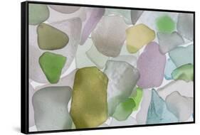USA, Washington State, Seabeck. Beach glass close-up.-Jaynes Gallery-Framed Stretched Canvas