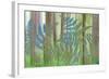 USA, Washington State, Seabeck. Collage of Bracken Ferns and Forest-Don Paulson-Framed Photographic Print