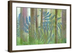 USA, Washington State, Seabeck. Collage of Bracken Ferns and Forest-Don Paulson-Framed Photographic Print