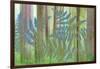 USA, Washington State, Seabeck. Collage of Bracken Ferns and Forest-Don Paulson-Framed Premium Photographic Print