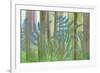 USA, Washington State, Seabeck. Collage of Bracken Ferns and Forest-Don Paulson-Framed Photographic Print