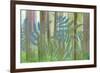 USA, Washington State, Seabeck. Collage of Bracken Ferns and Forest-Don Paulson-Framed Photographic Print