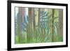 USA, Washington State, Seabeck. Collage of Bracken Ferns and Forest-Don Paulson-Framed Photographic Print