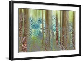 USA, Washington State, Seabeck. Collage of Pine Cones and Trees-Don Paulson-Framed Photographic Print
