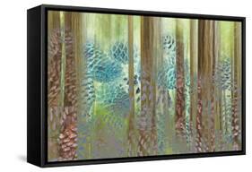 USA, Washington State, Seabeck. Collage of Pine Cones and Trees-Don Paulson-Framed Stretched Canvas