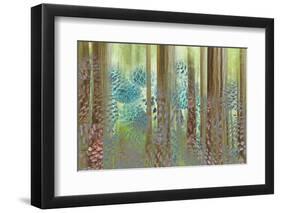 USA, Washington State, Seabeck. Collage of Pine Cones and Trees-Don Paulson-Framed Photographic Print