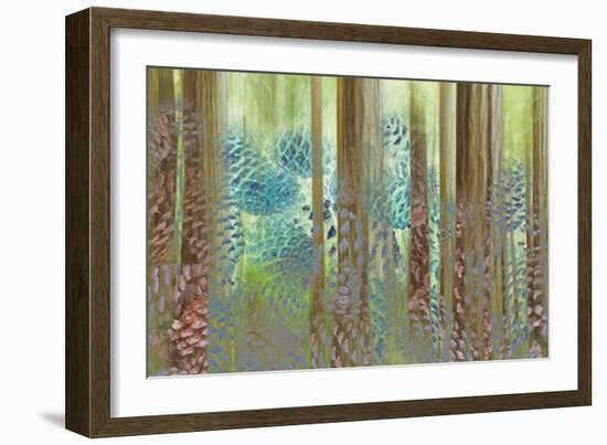 USA, Washington State, Seabeck. Collage of Pine Cones and Trees-Don Paulson-Framed Photographic Print