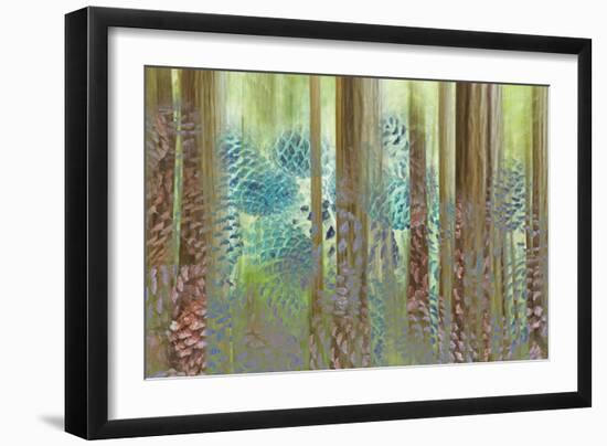 USA, Washington State, Seabeck. Collage of Pine Cones and Trees-Don Paulson-Framed Photographic Print