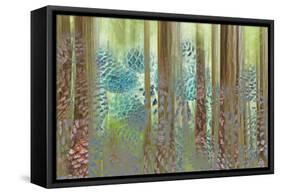 USA, Washington State, Seabeck. Collage of Pine Cones and Trees-Don Paulson-Framed Stretched Canvas