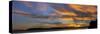 USA, Washington State, Seabeck. Panoramic sunrise over Hood Canal.-Jaynes Gallery-Stretched Canvas