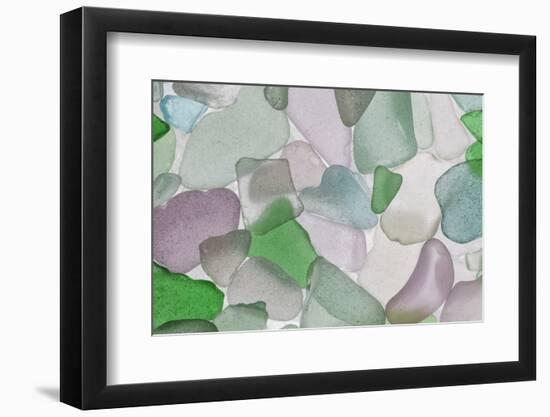 USA, Washington State, Seabeck. Sea glass close-up.-Jaynes Gallery-Framed Photographic Print