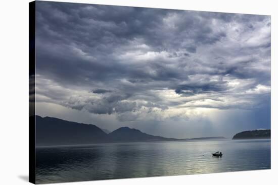 USA, Washington State, Seabeck. Storm clouds over Hood Canal.-Jaynes Gallery-Stretched Canvas