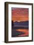 USA, Washington State, Seabeck. Sunset on Hood Canal and Olympic Mountains.-Jaynes Gallery-Framed Photographic Print