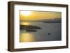 USA, Washington State, Seattle. A Washington State ferry crosses Puget Sound at sunset.-Merrill Images-Framed Photographic Print