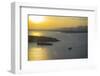 USA, Washington State, Seattle. A Washington State ferry crosses Puget Sound at sunset.-Merrill Images-Framed Photographic Print