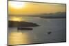 USA, Washington State, Seattle. A Washington State ferry crosses Puget Sound at sunset.-Merrill Images-Mounted Photographic Print