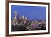 USA, Washington State, Seattle, Downtown and Mt. Rainier at Twilight-Rob Tilley-Framed Photographic Print