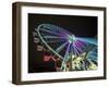 USA, Washington State, Seattle, ferris wheel at night.-Merrill Images-Framed Photographic Print