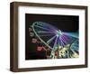 USA, Washington State, Seattle, ferris wheel at night.-Merrill Images-Framed Photographic Print