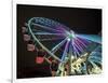 USA, Washington State, Seattle, ferris wheel at night.-Merrill Images-Framed Photographic Print