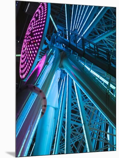 USA, Washington State, Seattle, ferris wheel at night.-Merrill Images-Mounted Photographic Print