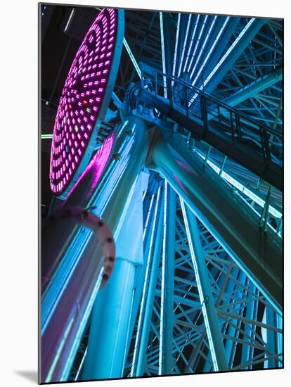 USA, Washington State, Seattle, ferris wheel at night.-Merrill Images-Mounted Photographic Print