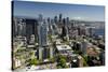 USA, Washington State, Seattle from the Space Needle on a clear day.-Brent Bergherm-Stretched Canvas