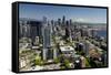 USA, Washington State, Seattle from the Space Needle on a clear day.-Brent Bergherm-Framed Stretched Canvas