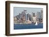 USA, Washington State, Seattle. Sailboat in Elliott Bay-Trish Drury-Framed Photographic Print