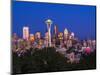 USA, Washington State, Seattle, Seattle Skyline at Dusk-Terry Eggers-Mounted Photographic Print