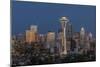 USA, Washington State. Seattle skyline at dusk.-Jaynes Gallery-Mounted Photographic Print