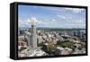 USA, Washington State, Seattle. Smith Tower and downtown.-Merrill Images-Framed Stretched Canvas