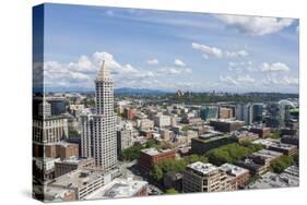 USA, Washington State, Seattle. Smith Tower and downtown.-Merrill Images-Stretched Canvas