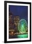 USA, Washington State, Seattle. The Seattle Great Wheel on the waterfront.-Merrill Images-Framed Photographic Print