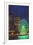 USA, Washington State, Seattle. The Seattle Great Wheel on the waterfront.-Merrill Images-Framed Photographic Print