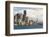 USA, Washington State. Seattle waterfront on brilliant day-Trish Drury-Framed Photographic Print