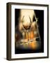 USA, Washington State, Seattle. Wine glass reflecting light-Richard Duval-Framed Photographic Print