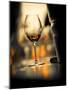 USA, Washington State, Seattle. Wine glass reflecting light-Richard Duval-Mounted Photographic Print