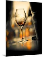 USA, Washington State, Seattle. Wine glass reflecting light.-Richard Duval-Mounted Photographic Print