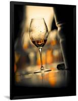 USA, Washington State, Seattle. Wine glass reflecting light.-Richard Duval-Framed Photographic Print