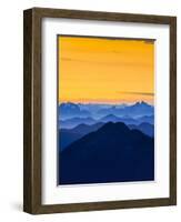 USA, Washington State. Skyline Divide in the North Cascades, Mt. Baker.-Gary Luhm-Framed Photographic Print