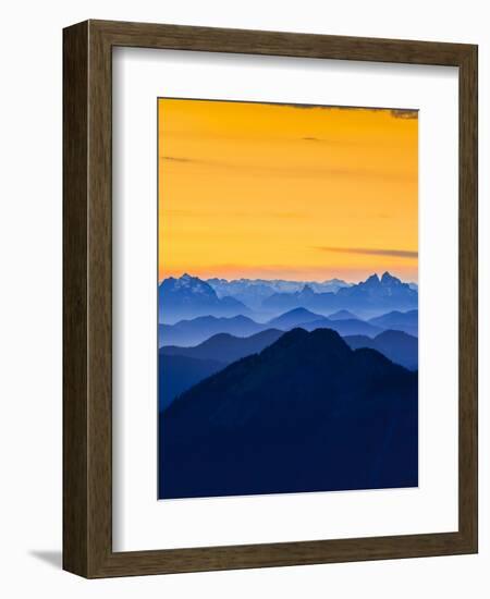 USA, Washington State. Skyline Divide in the North Cascades, Mt. Baker.-Gary Luhm-Framed Photographic Print