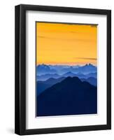 USA, Washington State. Skyline Divide in the North Cascades, Mt. Baker.-Gary Luhm-Framed Photographic Print