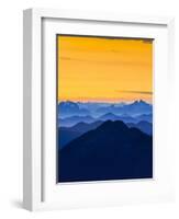 USA, Washington State. Skyline Divide in the North Cascades, Mt. Baker.-Gary Luhm-Framed Photographic Print