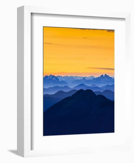 USA, Washington State. Skyline Divide in the North Cascades, Mt. Baker.-Gary Luhm-Framed Photographic Print