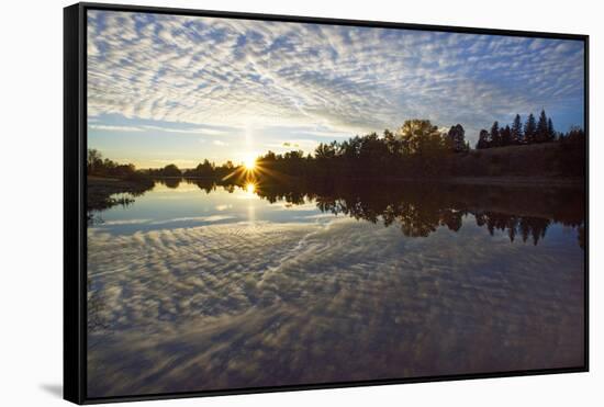 USA, Washington State, Spokane River-Charles Gurche-Framed Stretched Canvas