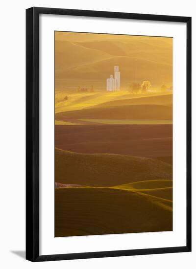 USA, Washington State, Steptoe Grain Silo at Sunset-Terry Eggers-Framed Photographic Print